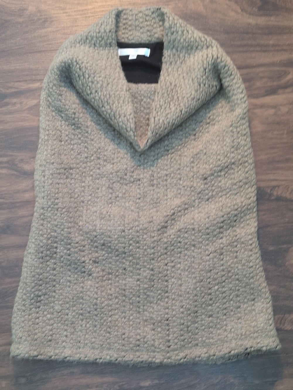 Cozy Taupe Shawl Collar Women's Sweater